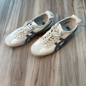 Onitsuka Tiger Mexico 66 by Asics Cream and Blue Sneakers
